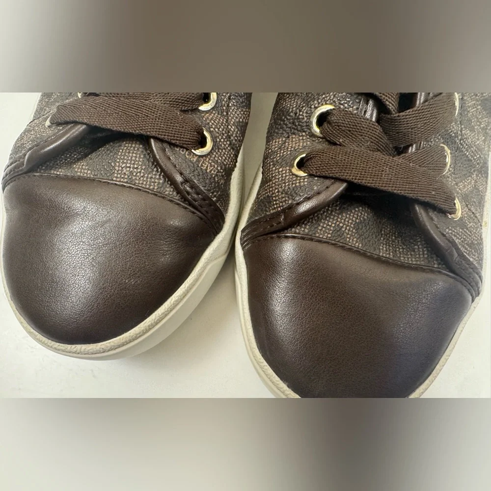 Michael Kors Signature Brown Low Top Sneakers